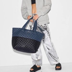 MZ Wallace Quilted Navy and Black Tote (NEW without tag)